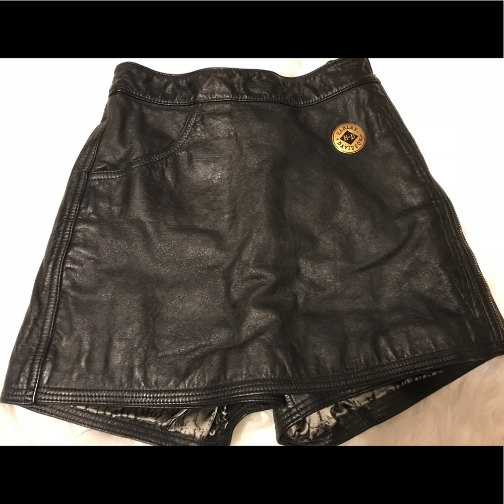 Harley Davidson leather skort